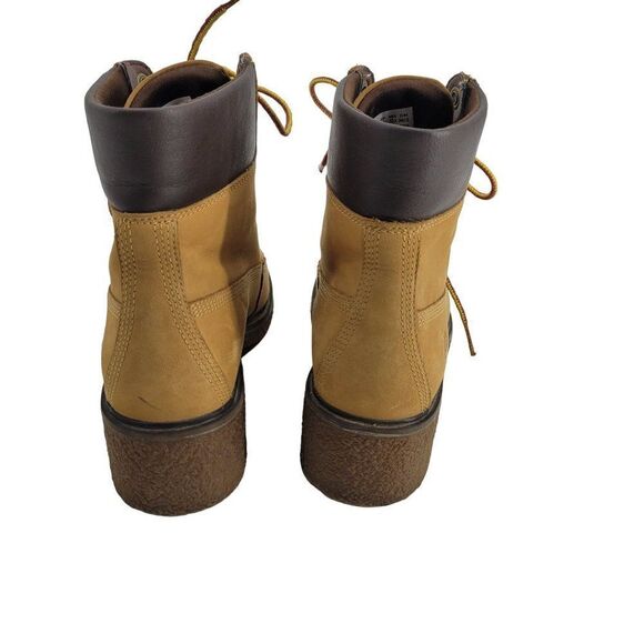 Timberland Womens Leather Boots 7 Tan Ankle Brinda Nubuck Lace Up Shoes Hiking - Picture 6 of 14